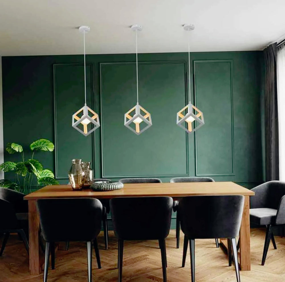 Lampadario da soffitto a sospensione – Design 3D stile geometrico, attacco E27 - ambraled