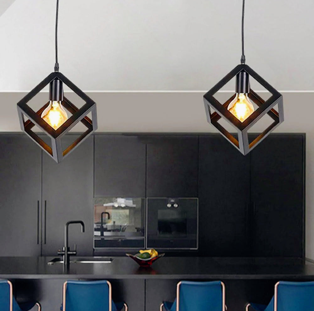 Lampadario da soffitto a sospensione – Design 3D stile geometrico, attacco E27 - ambraled