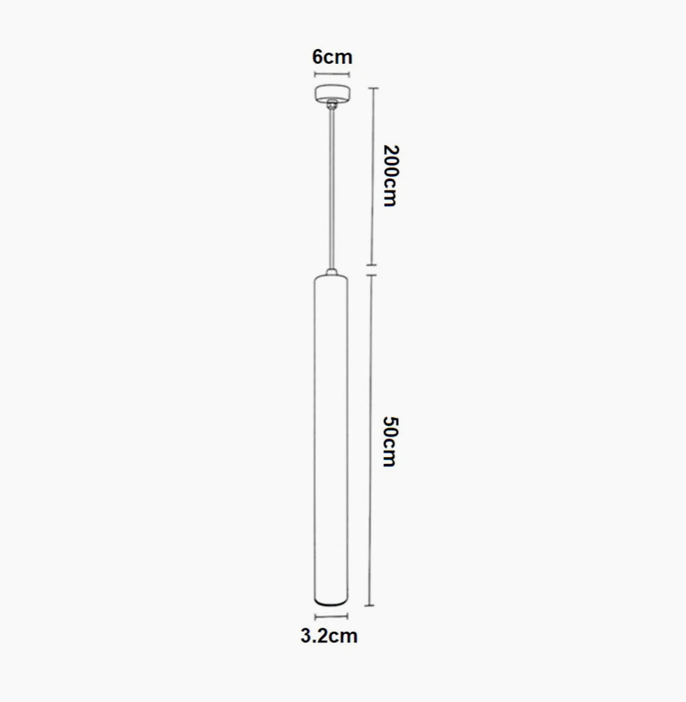 Lampadario da soffitto a LED 3W – Punto luce cilindrico - ambraled