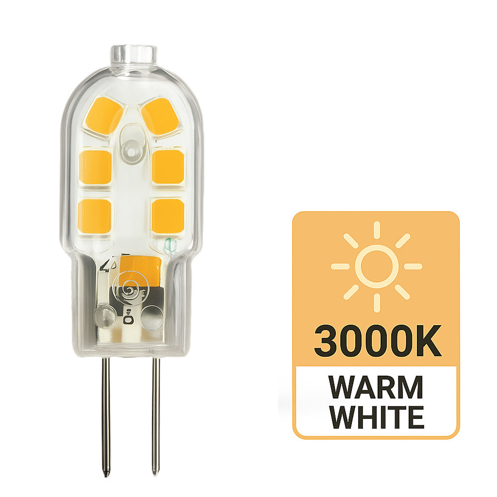 Lampadina LED 12 LED 2W G4 12V – Attacco G4, luce fredda / calda / naturale - ambraled