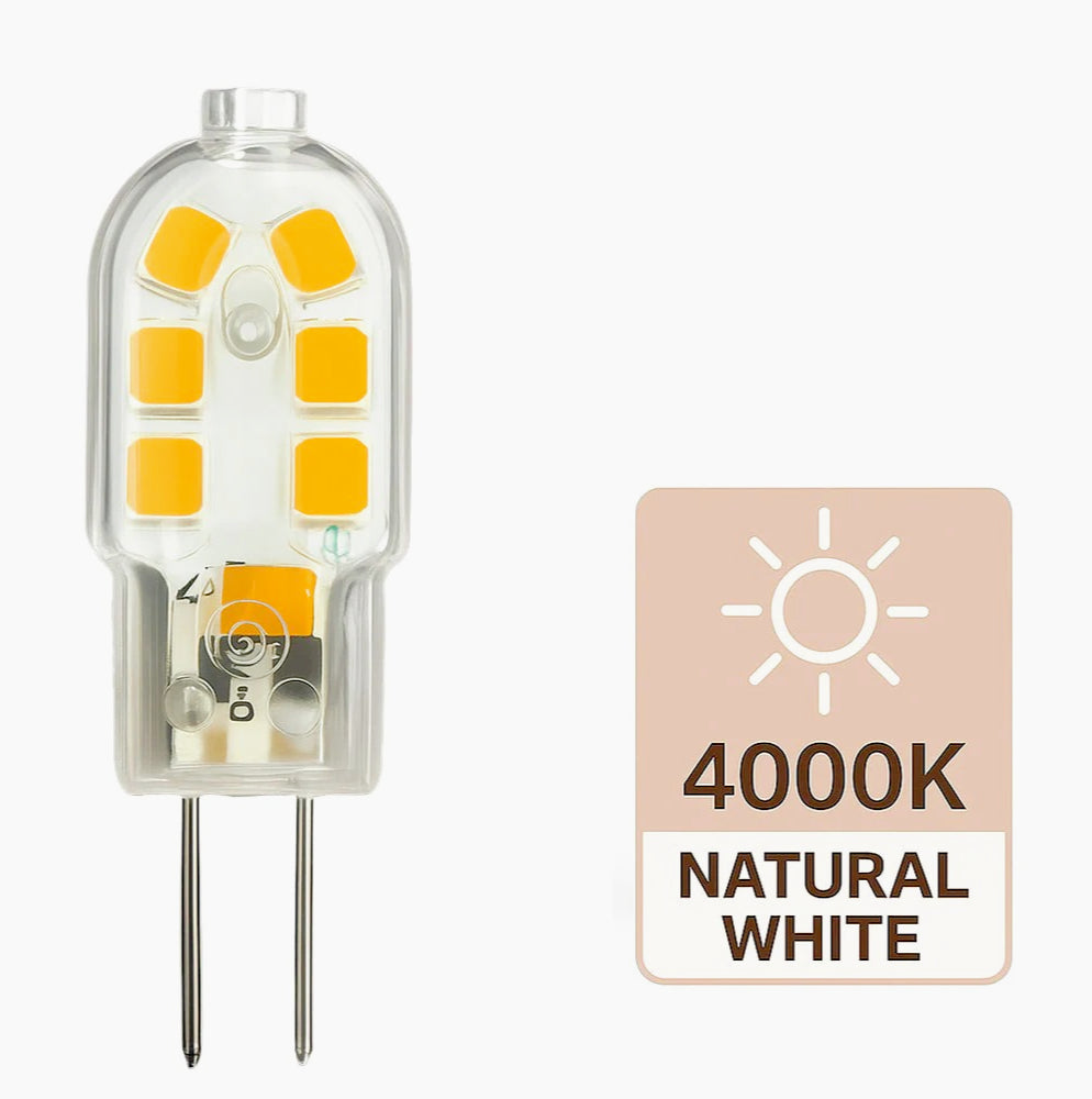 Lampadina LED 12 LED 2W G4 12V – Attacco G4, luce fredda / calda / naturale - ambraled