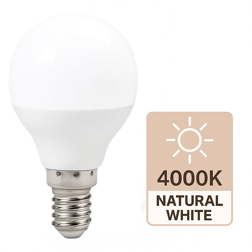 Lampadina LED a sfera E14 8W – Luce fredda / calda / naturale - ambraled