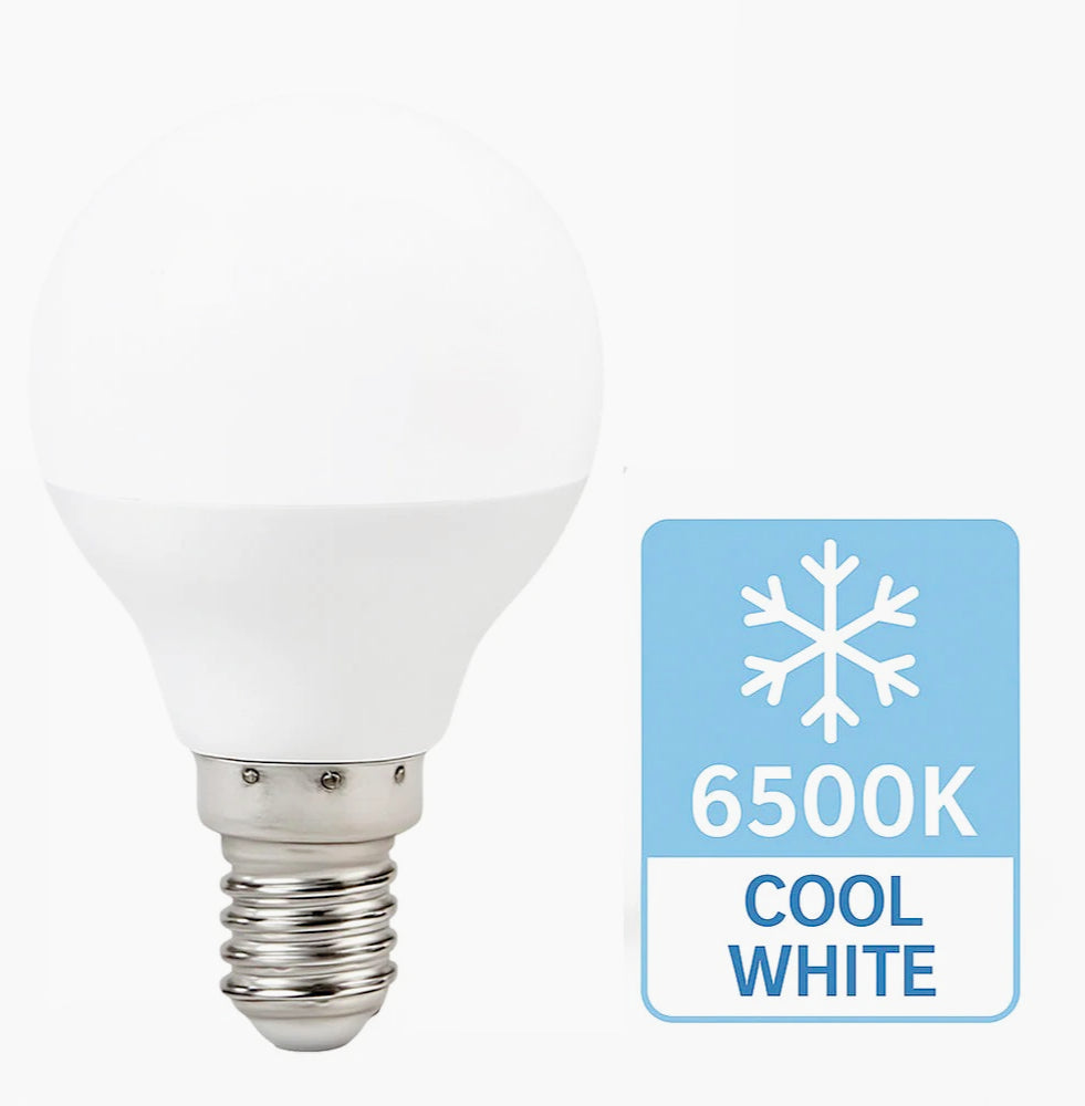 Lampadina LED a sfera E14 8W – Luce fredda / calda / naturale - ambraled