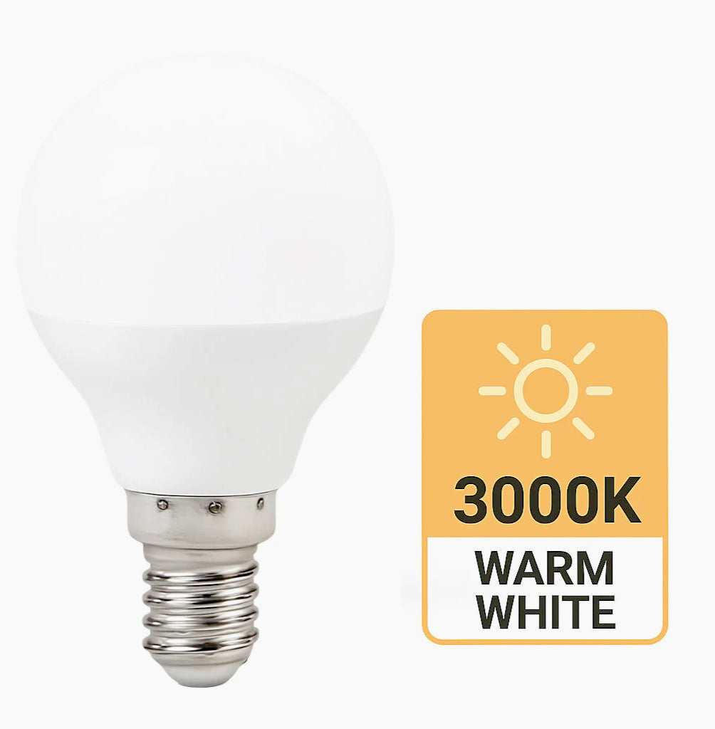 Lampadina LED a sfera E14 8W – Luce fredda / calda / naturale - ambraled