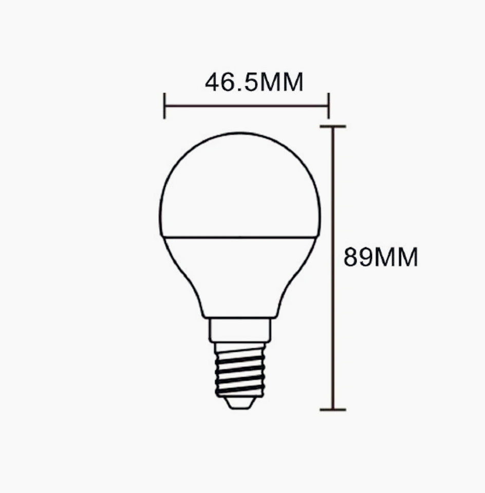 Lampadina LED a sfera E14 8W – Luce fredda / calda / naturale - ambraled