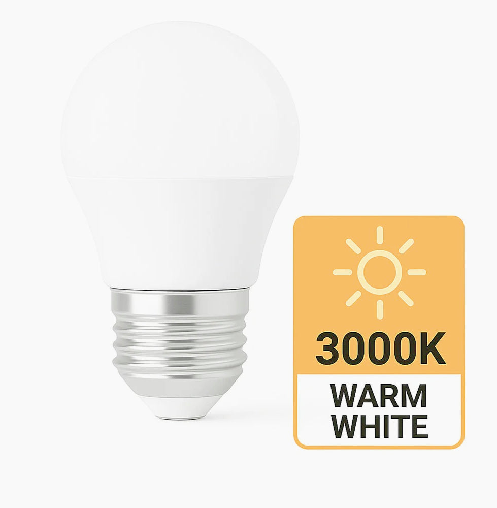 Lampadina LED a sfera E27 6W – Luce fredda / calda / naturale - ambraled