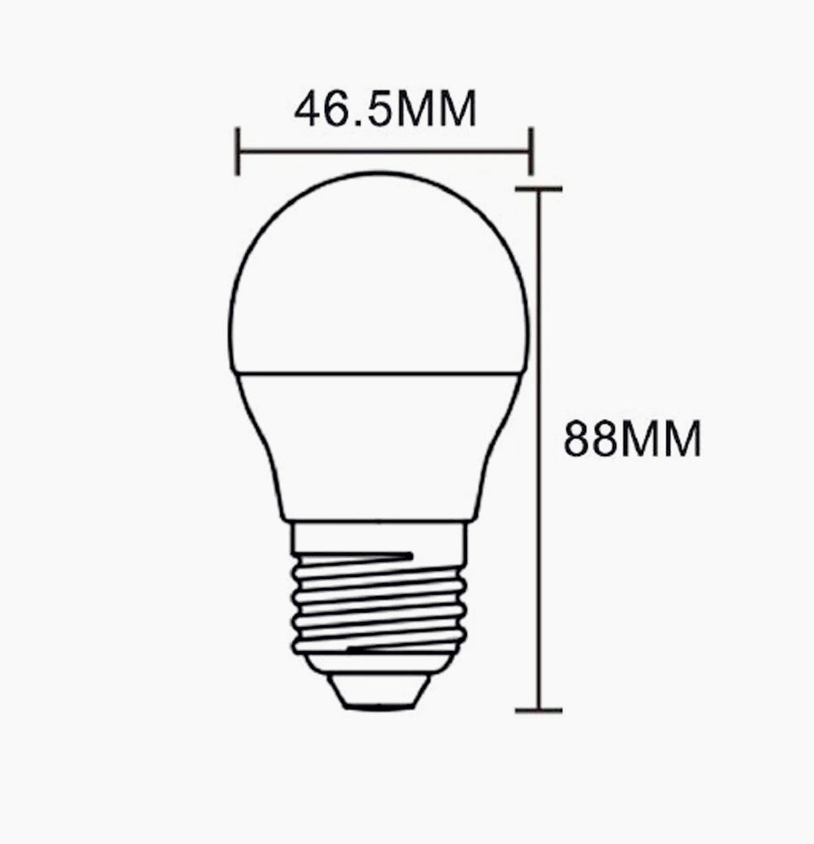 Lampadina LED a sfera E27 8W – Luce fredda / calda / naturale - ambraled