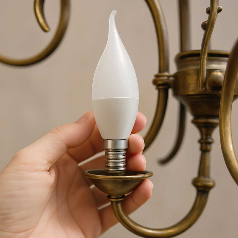 Lampadina LED E14 6W – Effetto colpo di vento luce fredda/calda/naturale - ambraled
