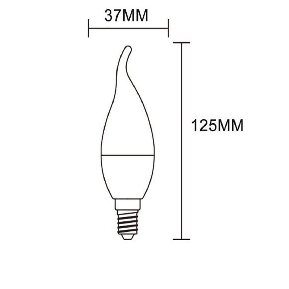 Lampadina LED E14 6W – Effetto colpo di vento luce fredda/calda/naturale - ambraled