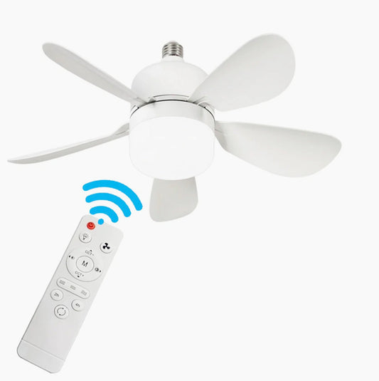 Lampadina LED E27 19W CCT + Ventilatore 9W – Con telecomando - ambraled