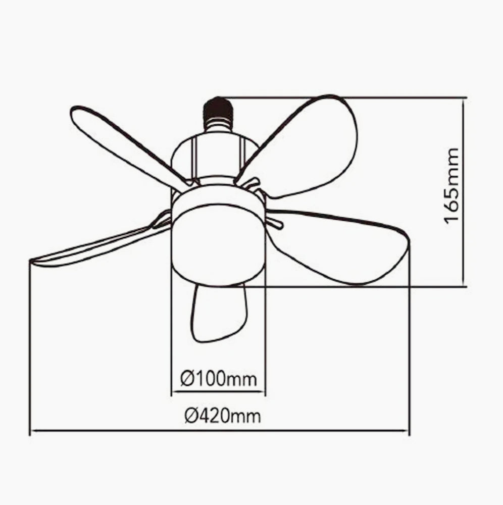 Lampadina LED E27 19W CCT + Ventilatore 9W – Con telecomando - ambraled
