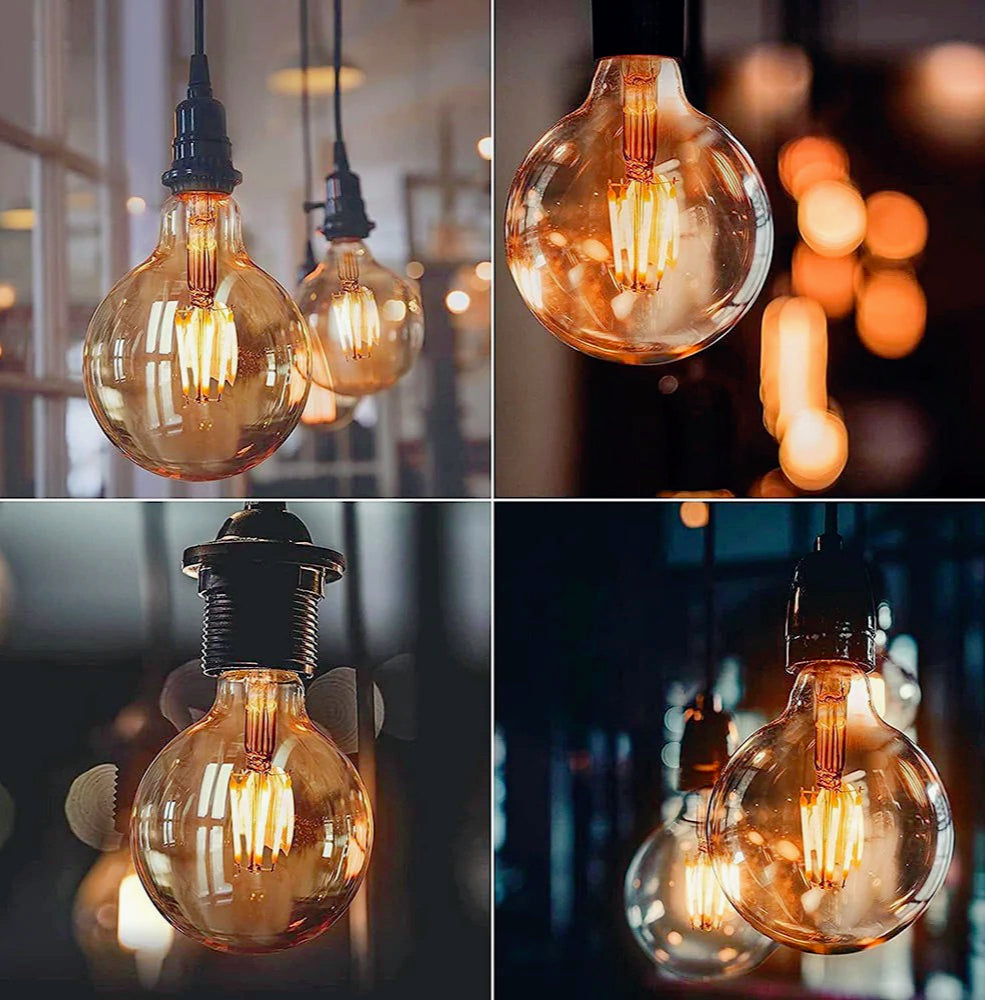 Lampadina LED filamento vintage 12W E27 – Globo ambrato 2600K - ambraled