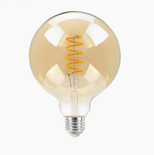 Lampadina LED spirale filamento 4W E27 – Vetro ambrato 3000K - ambraled