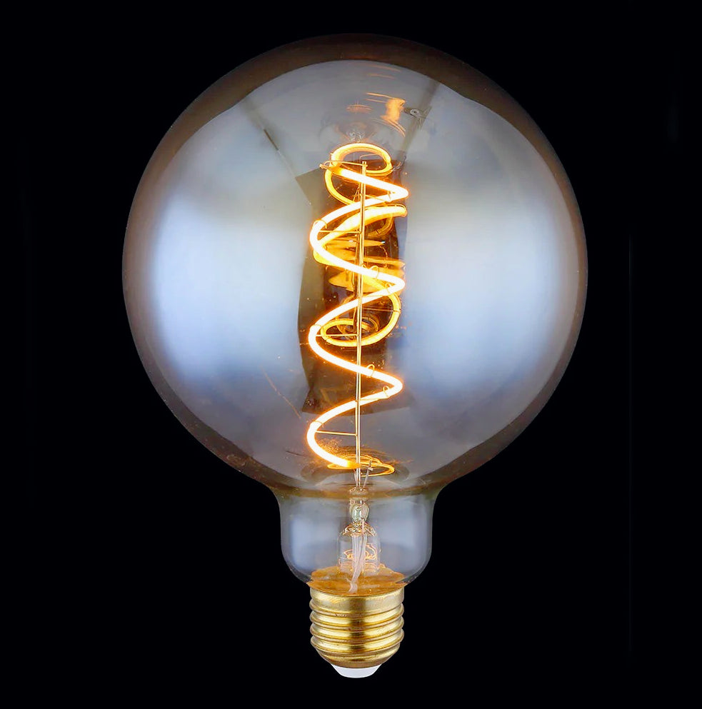 Lampadina LED spirale filamento 4W E27 – Vetro ambrato 3000K - ambraled