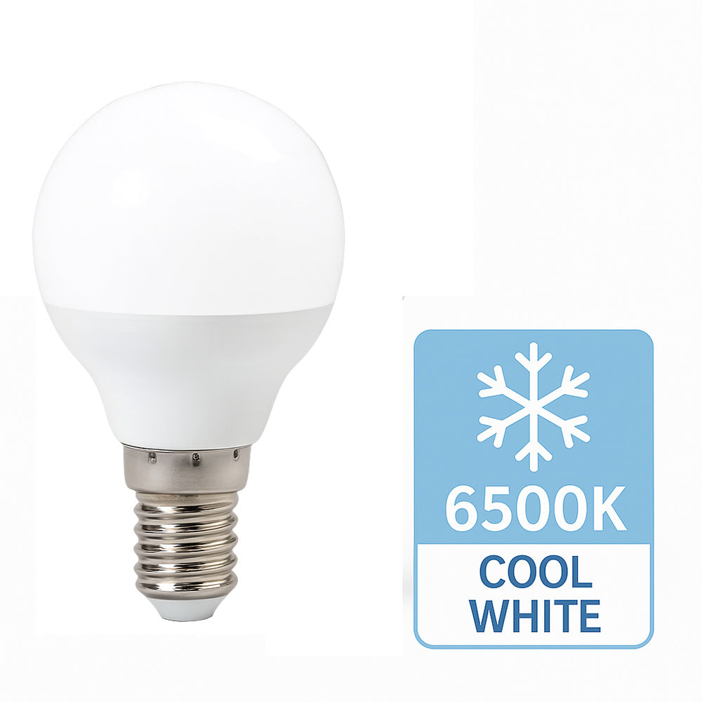 Lampadina LED a sfera E14 6W – Luce fredda / calda / naturale - ambraled