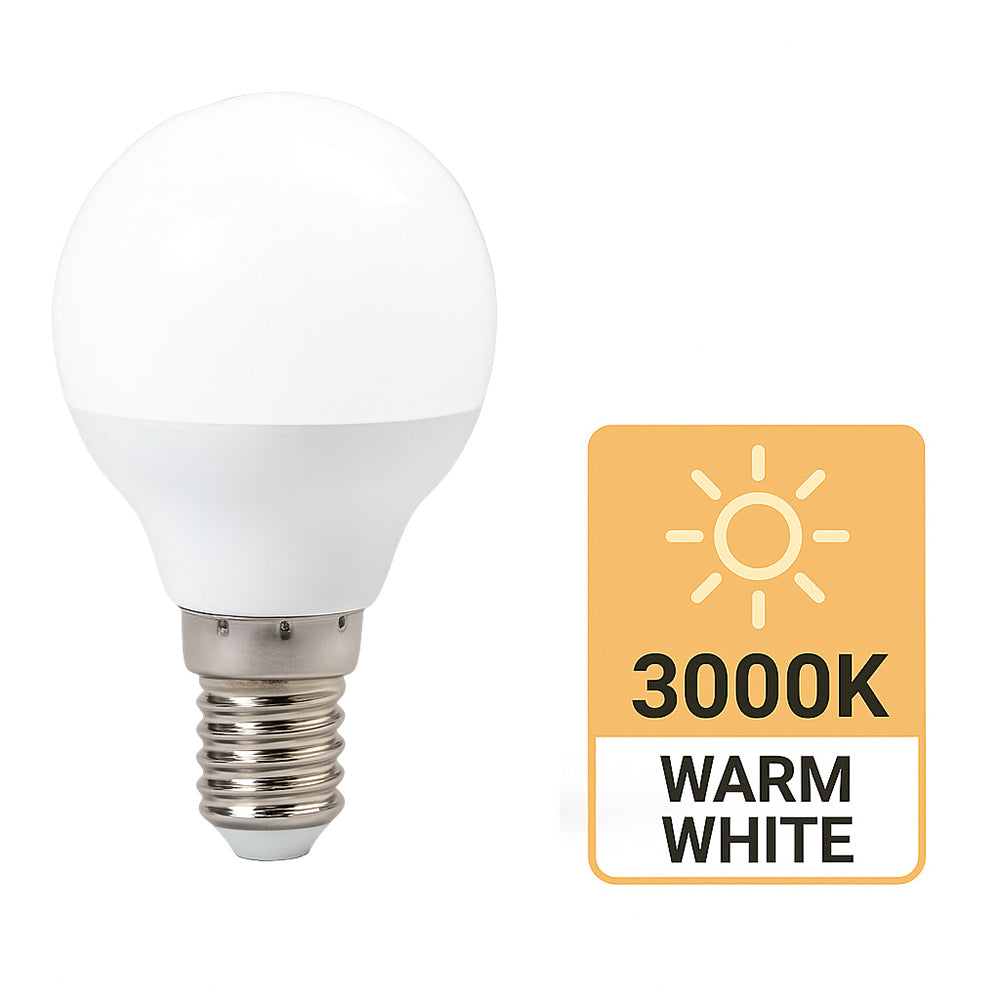 Lampadina LED a sfera E14 6W – Luce fredda / calda / naturale - ambraled