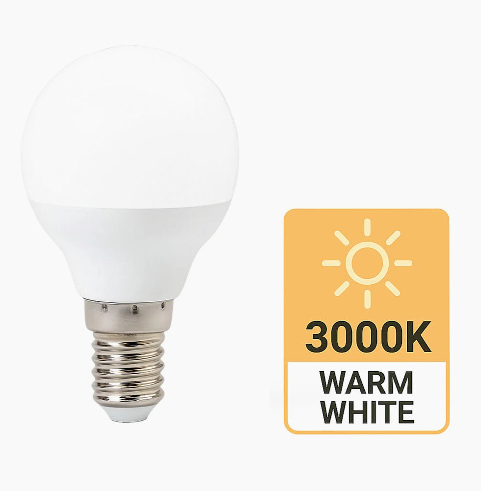 Lampadina LED a sfera E14 6W – Luce fredda / calda / naturale - ambraled