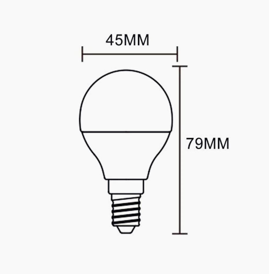 Lampadina LED a sfera E14 6W – Luce fredda / calda / naturale - ambraled