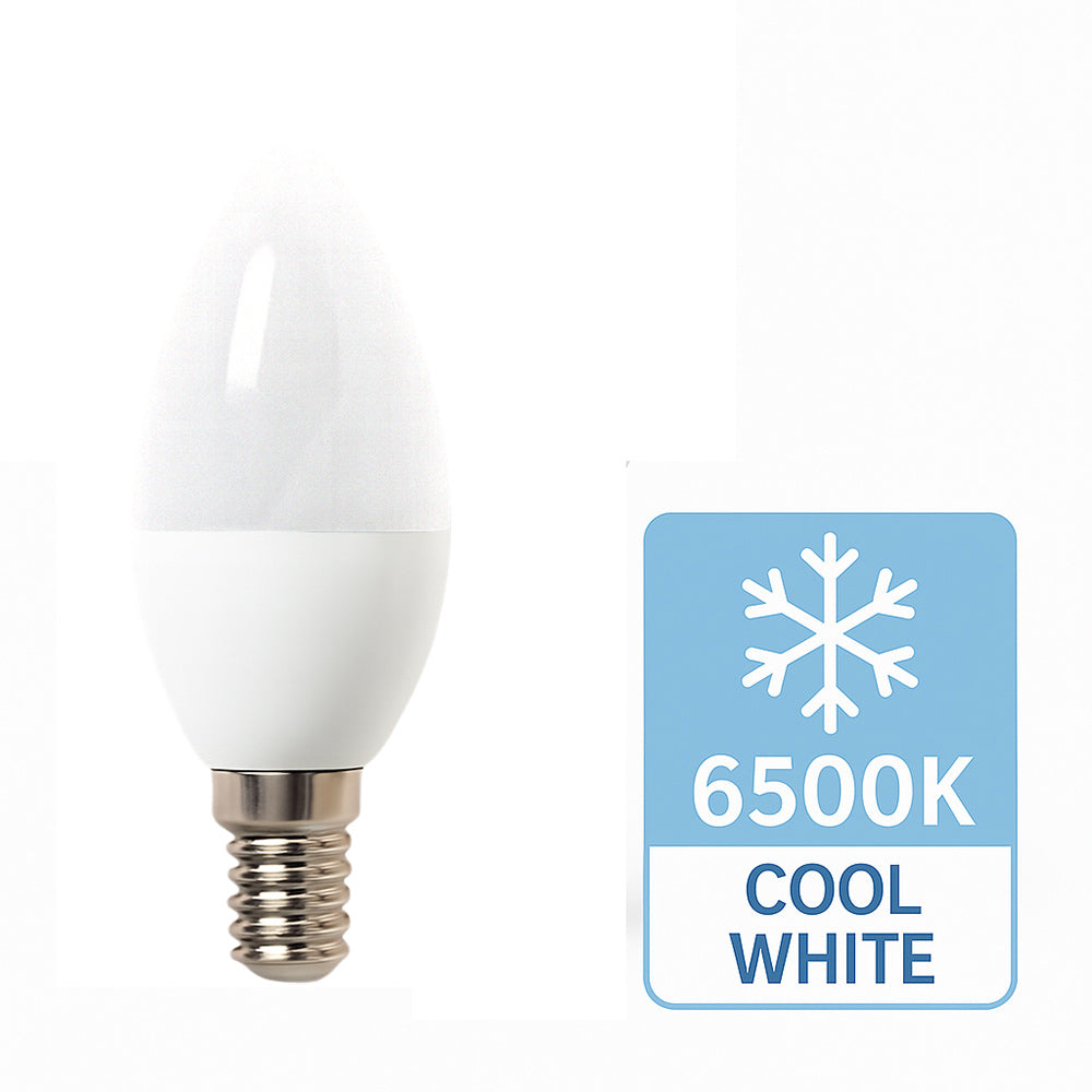 Lampadina LED E14 6W – Forma candela luce fredda / calda / naturale - ambraled