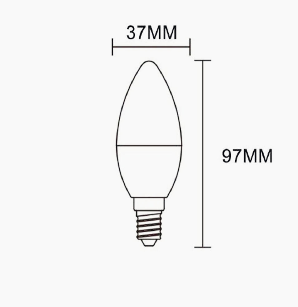 Lampadina LED E14 6W – Forma candela luce fredda / calda / naturale - ambraled
