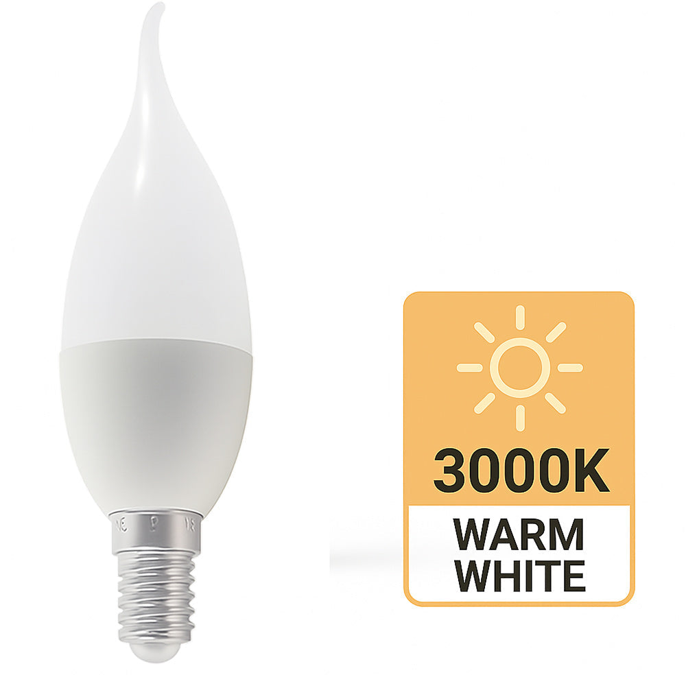 Lampadina LED E14 8W – Effetto colpo di vento luce fredda/calda/naturale - ambraled