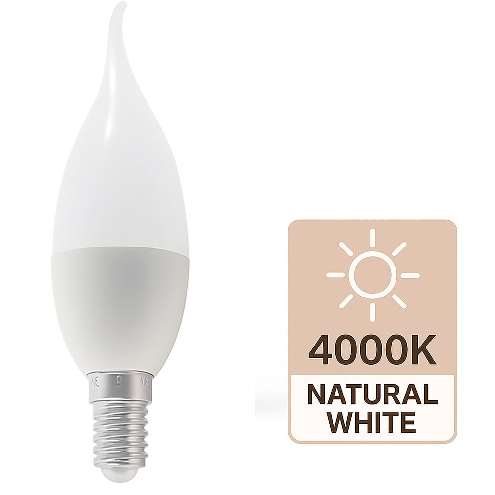 Lampadina LED E14 8W – Effetto colpo di vento luce fredda/calda/naturale - ambraled