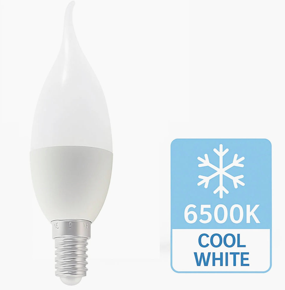 Lampadina LED E14 8W – Effetto colpo di vento luce fredda/calda/naturale - ambraled