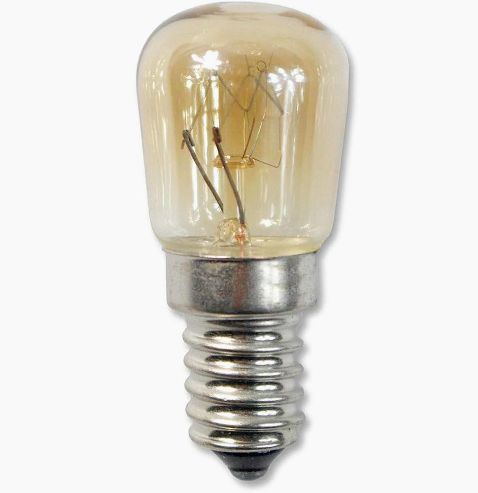Lampadina alogena E14 25W – Per cappa e forno, max 300°C, luce calda 2700K - ambraled
