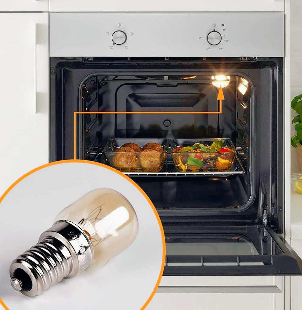 Lampadina alogena E14 25W – Per cappa e forno, max 300°C, luce calda 2700K - ambraled