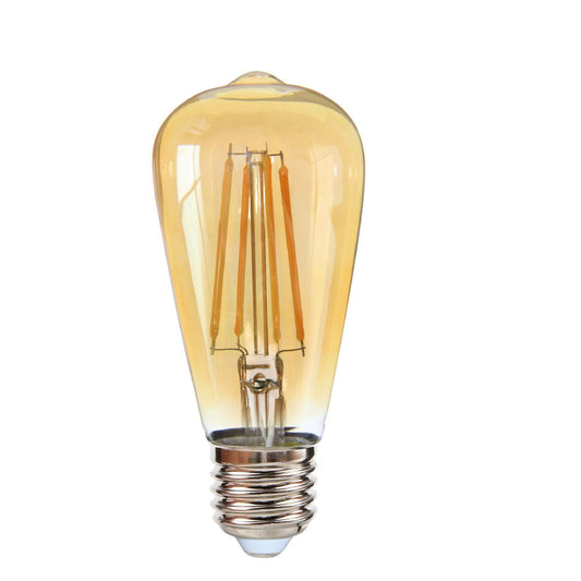 Lampadina LED filamento E27 8W – Vetro trasparente, luce calda 3000K - ambraled