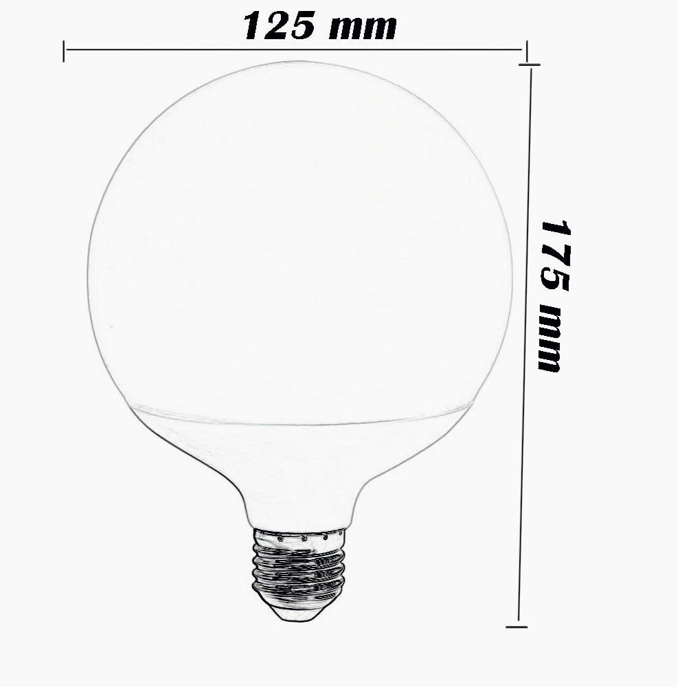 Lampadina LED 24W globo G125 E27 – A sfera, luce 6500K / 3000K / 4000K - ambraled