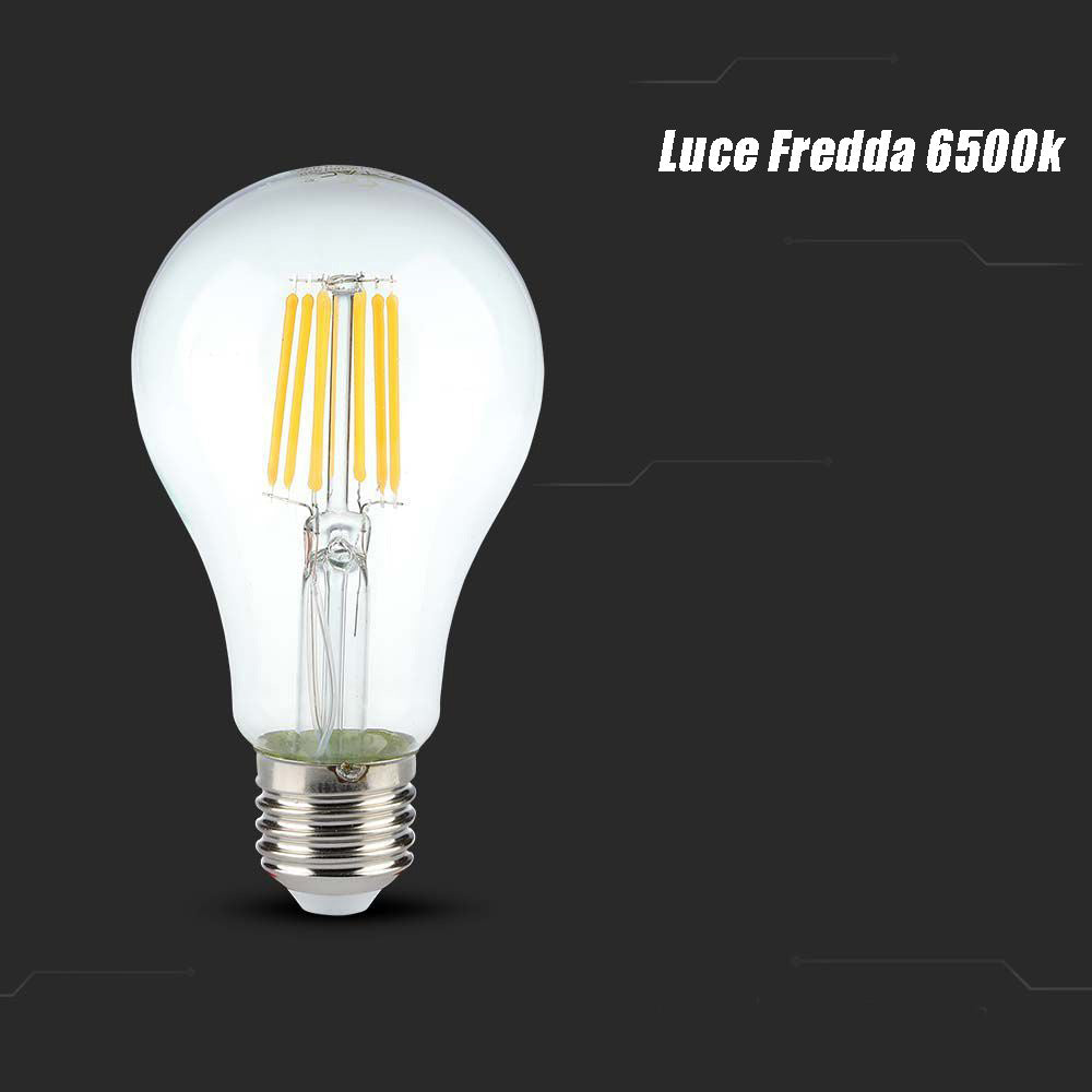 Lampadina LED a filamento E27 4W – In vetro, luce fredda / calda / naturale - ambraled