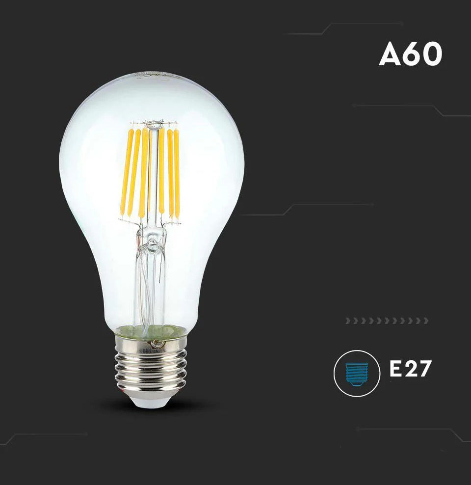 Lampadina LED a filamento E27 4W – In vetro, luce fredda / calda / naturale - ambraled
