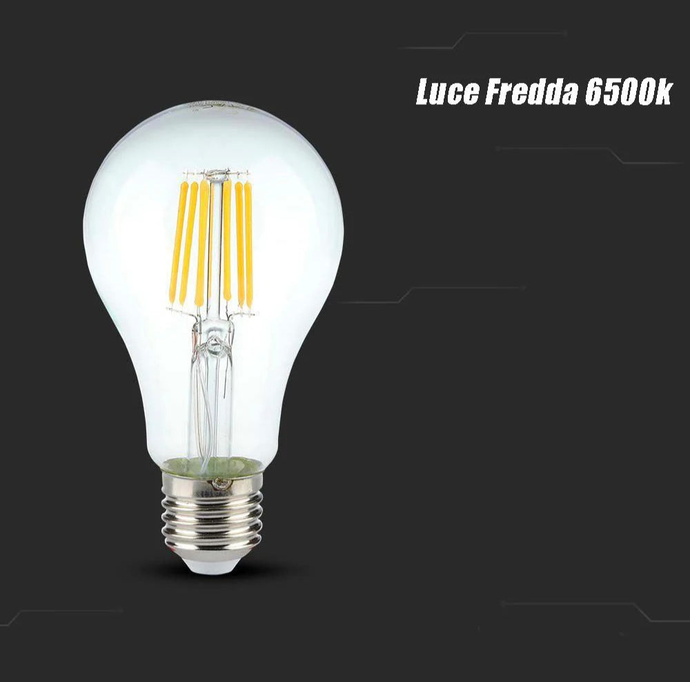 Lampadina LED a filamento E27 4W – In vetro, luce fredda / calda / naturale - ambraled