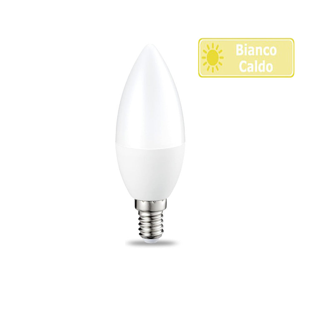 Lampadina LED a forma di candela E14 8W – Colore oliva, luce fredda / calda / naturale - ambraled