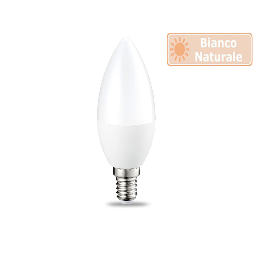 Lampadina LED a forma di candela E14 8W – Colore oliva, luce fredda / calda / naturale - ambraled