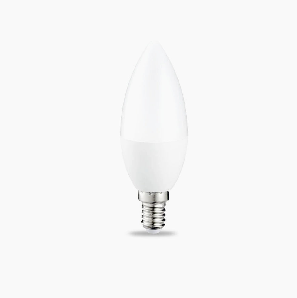 Lampadina LED a forma di candela E14 8W – Colore oliva, luce fredda / calda / naturale - ambraled