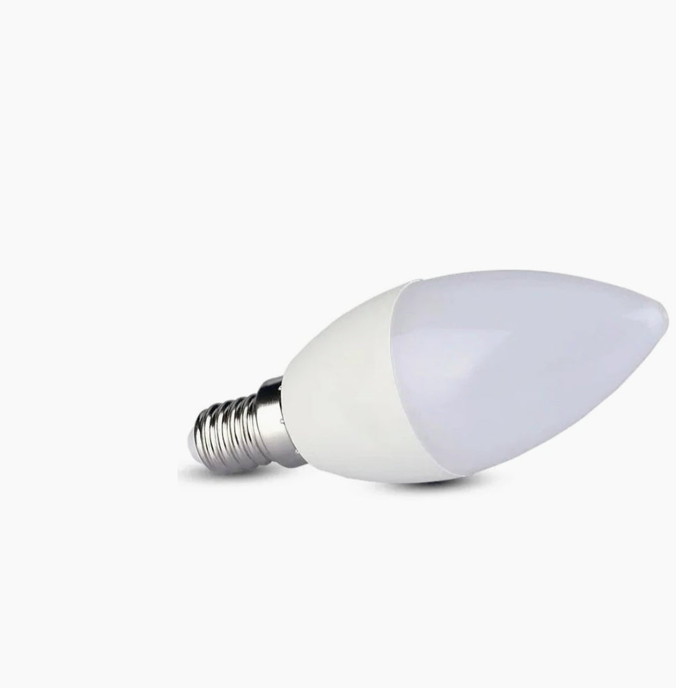 Lampadina LED a forma di candela E14 8W – Colore oliva, luce fredda / calda / naturale - ambraled