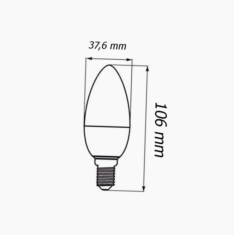 Lampadina LED a forma di candela E14 8W – Colore oliva, luce fredda / calda / naturale - ambraled