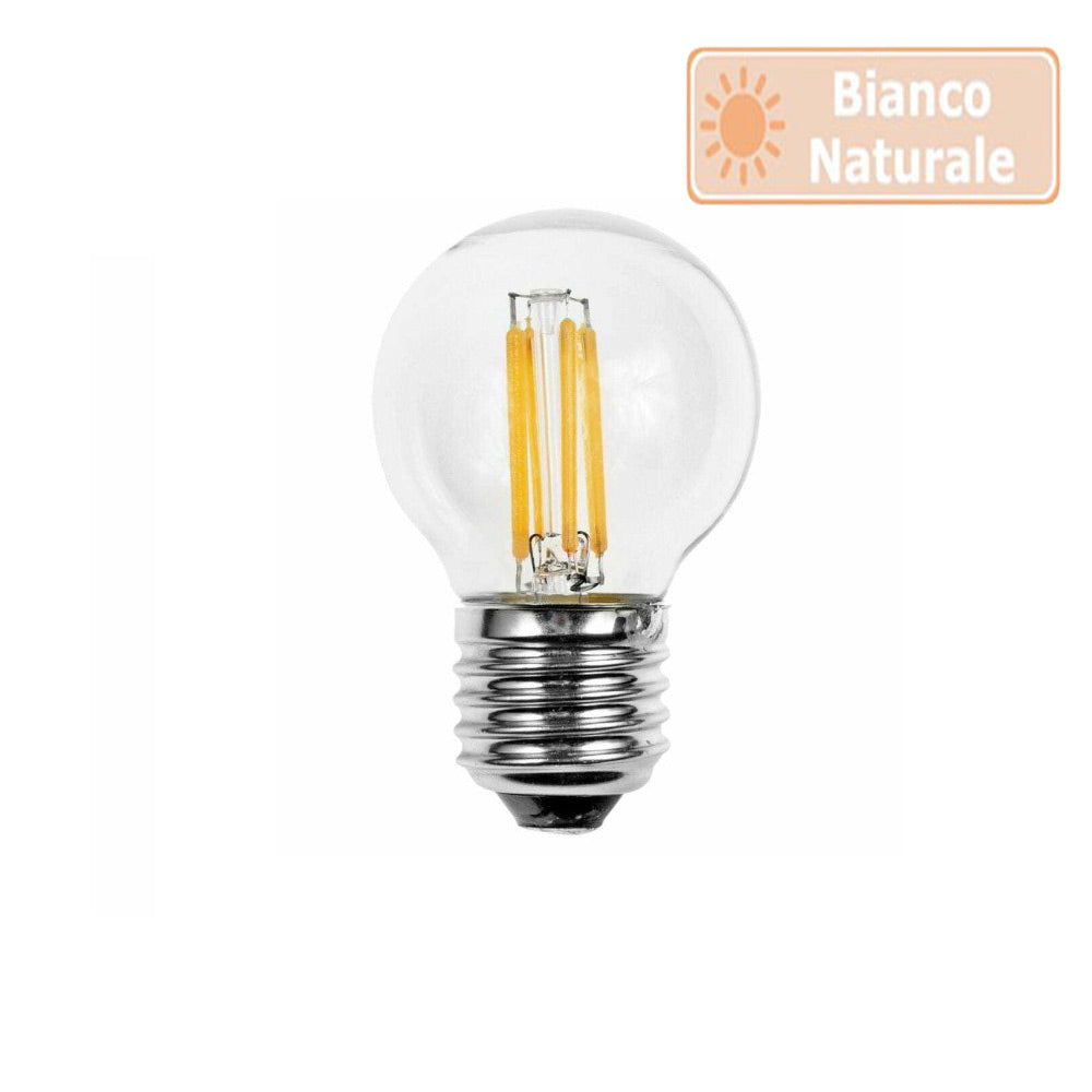 Lampadina led filamento 4 watt E27 vetro luce 6500k 3000k 4000k - ambraled