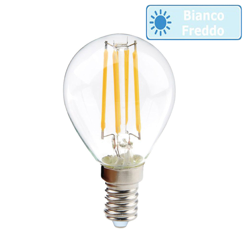 Lampadina LED filamento E14 4W – Vetro 3000K/4000K/6500K - ambraled