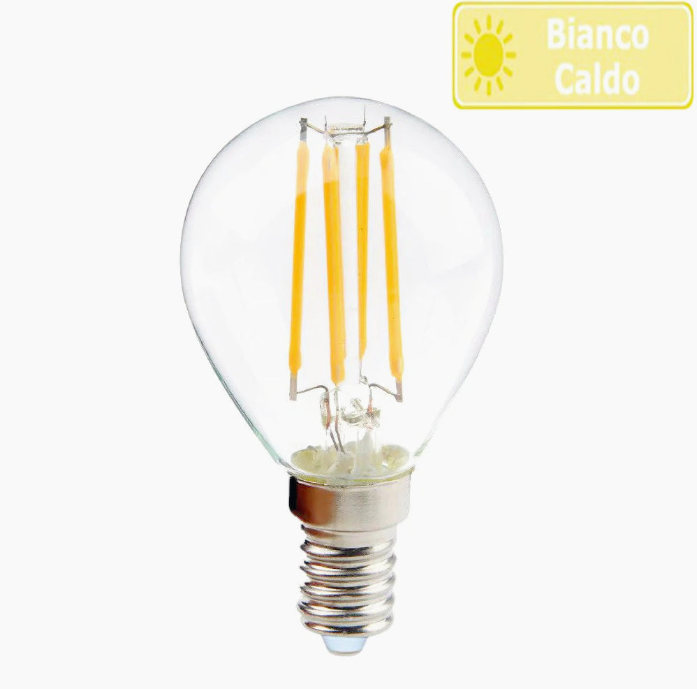 Lampadina LED filamento E14 4W – Vetro 3000K/4000K/6500K - ambraled