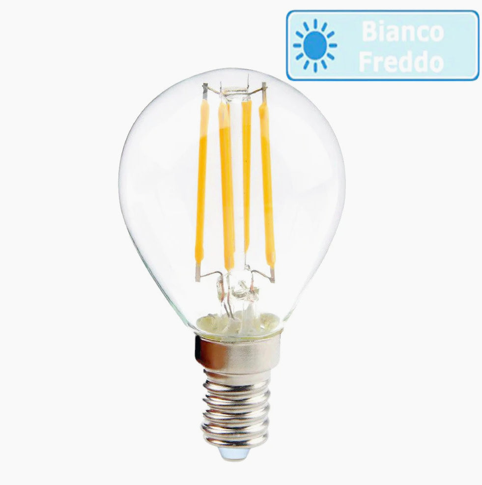 Lampadina LED filamento E14 4W – Vetro 3000K/4000K/6500K - ambraled