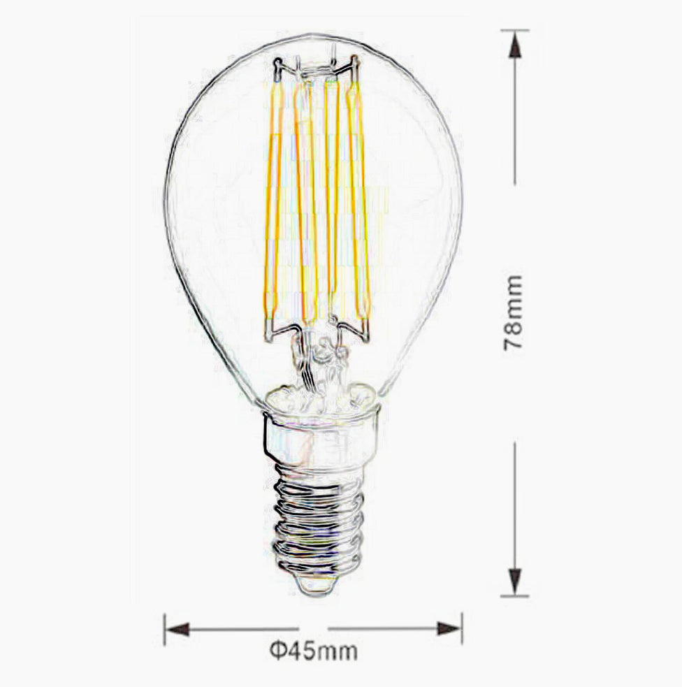 Lampadina LED filamento E14 4W – Vetro 3000K/4000K/6500K - ambraled