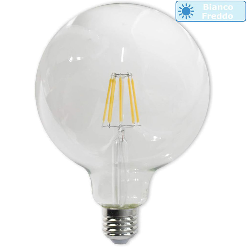 Lampadina LED filamento E27 12W – Globo G125 3000K/4000K/6500K - ambraled