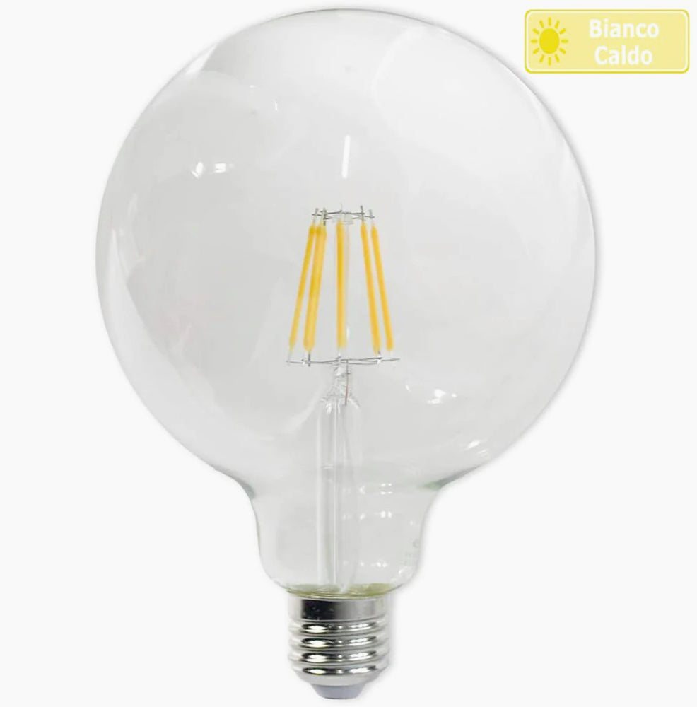 Lampadina LED filamento E27 12W – Globo G125 3000K/4000K/6500K - ambraled