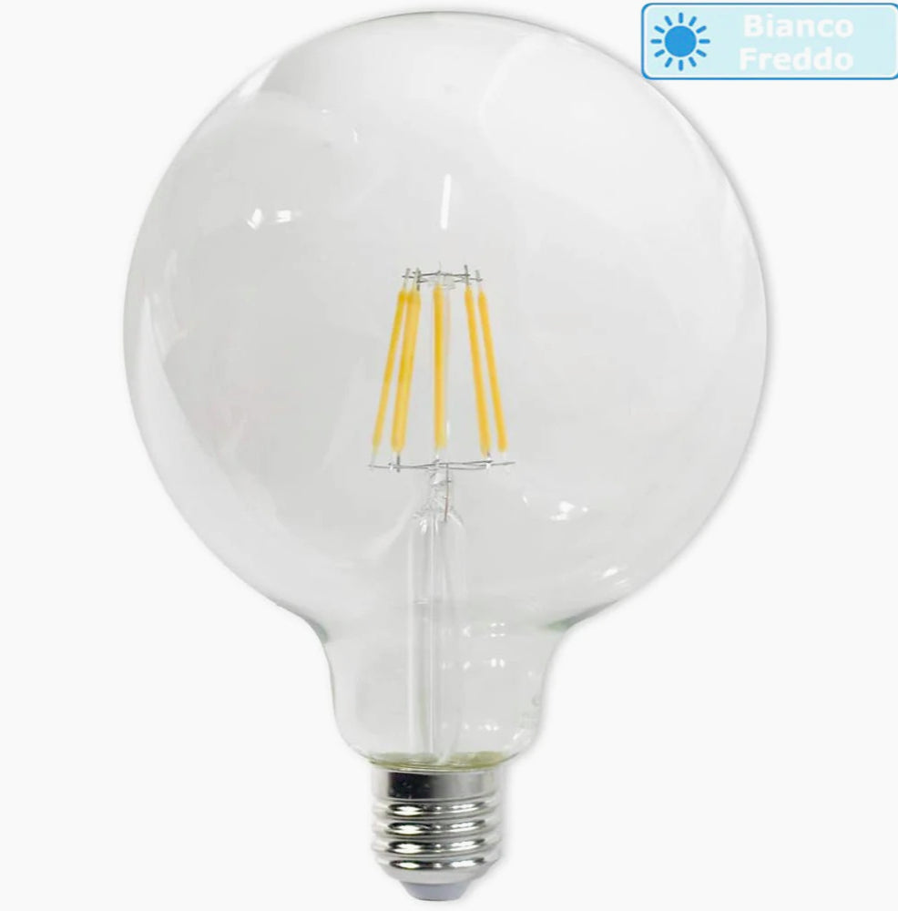 Lampadina LED filamento E27 12W – Globo G125 3000K/4000K/6500K - ambraled