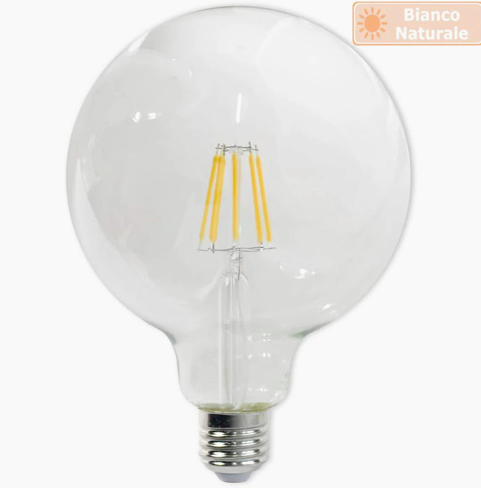 Lampadina LED filamento E27 12W – Globo G125 3000K/4000K/6500K - ambraled