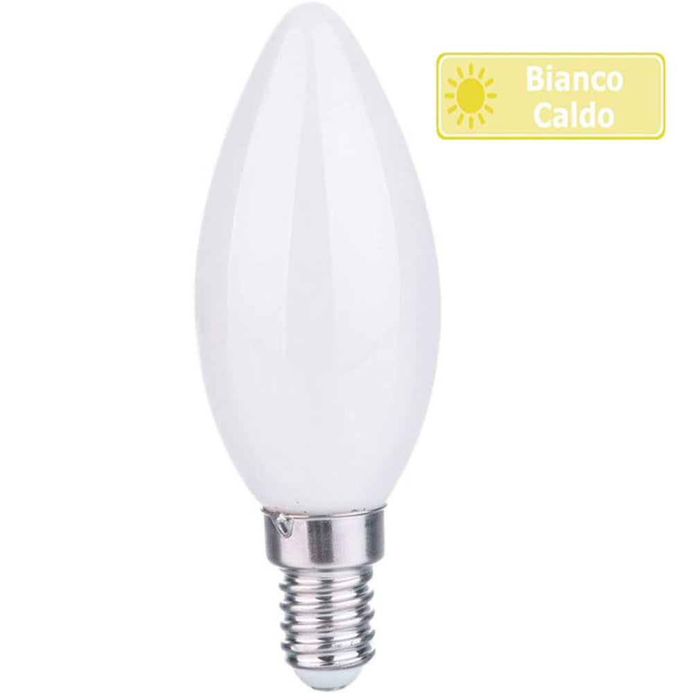 Lampadina LED filamento opaca E14 4W – Candela 2700K/4000K/6500K - ambraled