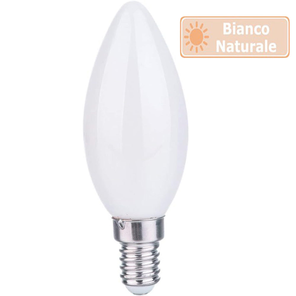 Lampadina LED filamento opaca E14 4W – Candela 2700K/4000K/6500K - ambraled